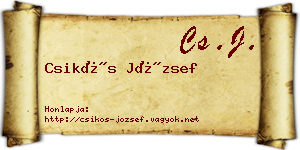 Csikós József névjegykártya
