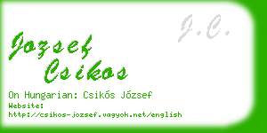 jozsef csikos business card