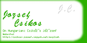 jozsef csikos business card